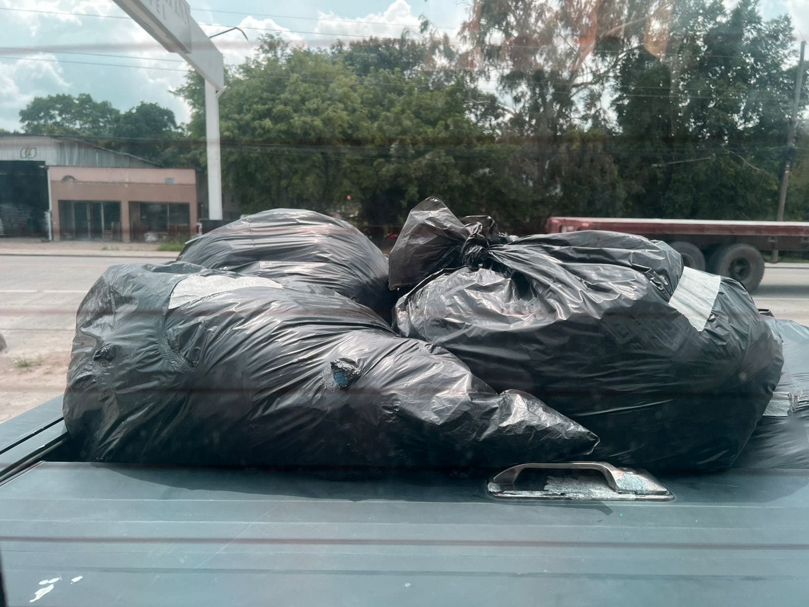 Bags of clothes
