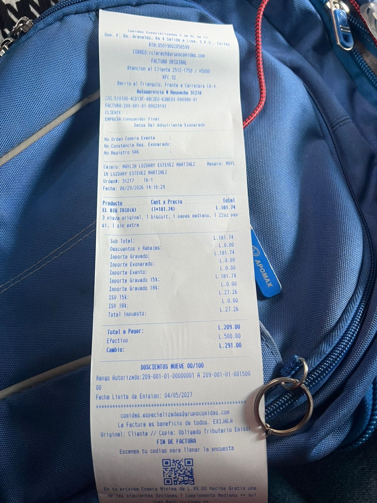 Receipt of Food Distribution